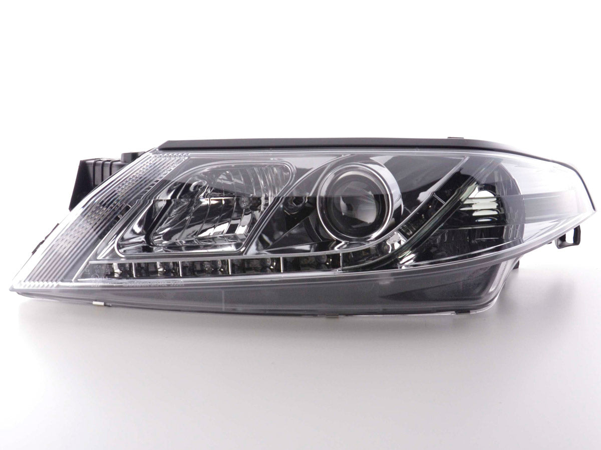 Scheinwerfer Set Daylight LED TFL-Optik Renault Laguna (Typ G) 01-05 chrom Scheinwerfer Set Daylight LED TFL-Optik Renault Laguna (Typ G) 01-05 chrom